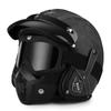 3C Vintage 3/4 Half Helmet Electric Motorcycle Summer Pedal Cruise Locomotive Leather Helmet Men and Women