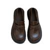 British Style Platform Small Leather Shoes Wear Korean Version Women's Shoes Campus Style Retro Soft Leather Comfortable Platform Heightening Loafers