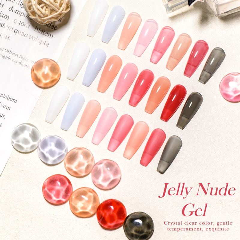 7 мл желейный гель-лак телесного цвета, полупрозрачный розовый молочно-белый гель для ногтей, маникюрный УФ-светодиодный полуперманентный лак для ногтей