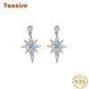 Танциз стерлингового серебра 925 пробы циркон серьги серьги-капли для женщин подарки на свадьбу