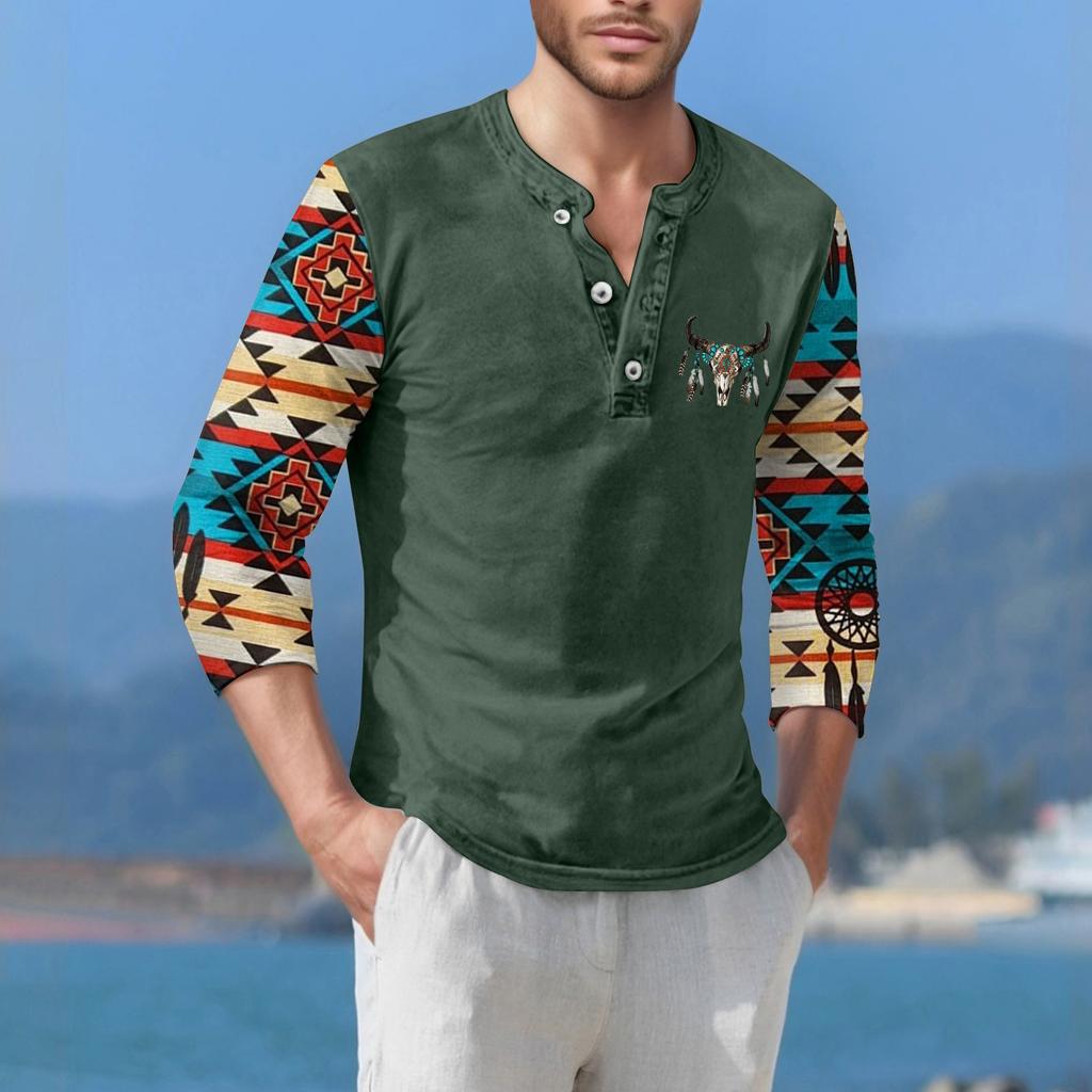 Men'S T-Shirt Street Casual Fashion Long Sleeved Top