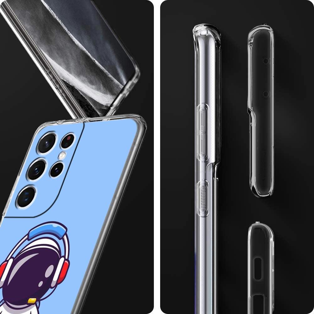 Чехол для телефона Planet Cute Astronaut для Samsung Galaxy S22 5G S20 Ultra S21 FE 5G S10E S9 S8 S10 Plus Note 20 10 Мягкий прозрачный чехол