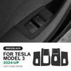Italian Top Suede for Tesla Model 3 Highland 2024-Up Window Lifter Switch Control Panel Trim Sticker Car Interior Accessories
