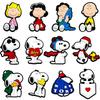 MINISO Причудливые мультяшные шармы для обуви Snoopy Декоративные аксессуары для ПВХ сабо сандалий - Вдохновленные аниме DIY ремесленные аксессуары