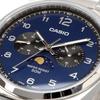 Casio Стандартные аналоговые мужские часы с индикатором фазы Луны MTP -M300D-2AV / -M300D-7AV с металлическим браслетом, темно-синие / белые, модель для зарубежного рынка [параллельный импорт]
