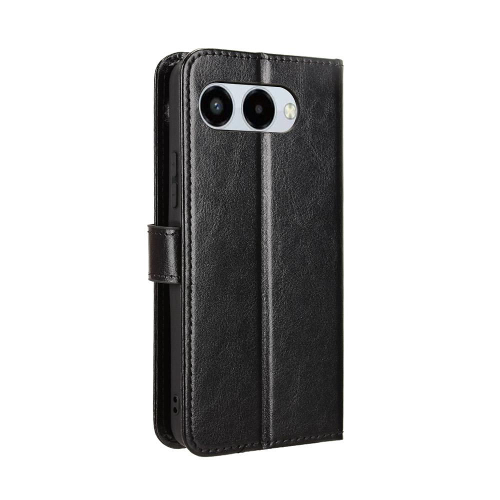 For T-Mobile T Phone 3/T-Mobile REVVL 8 PU Leather Case with Strap Crazy Horse Texture Phone Wallet Cover