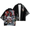 Kimono Man Japanese  Yukata Male Samurai Men Summer Letter Print Kimono Coat Trousers Outwear Casual Loose Cardigan Japanese Streetwear