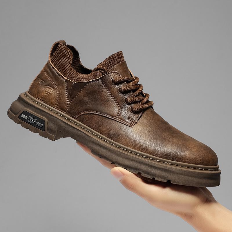 Новое поступление Мужские оксфорды на шнуровке Ручная работа Мужские повседневные туфли Элегантные Мужские повседневные кожаные туфли Для отдыха Прогулок Бизнес Кроссовки