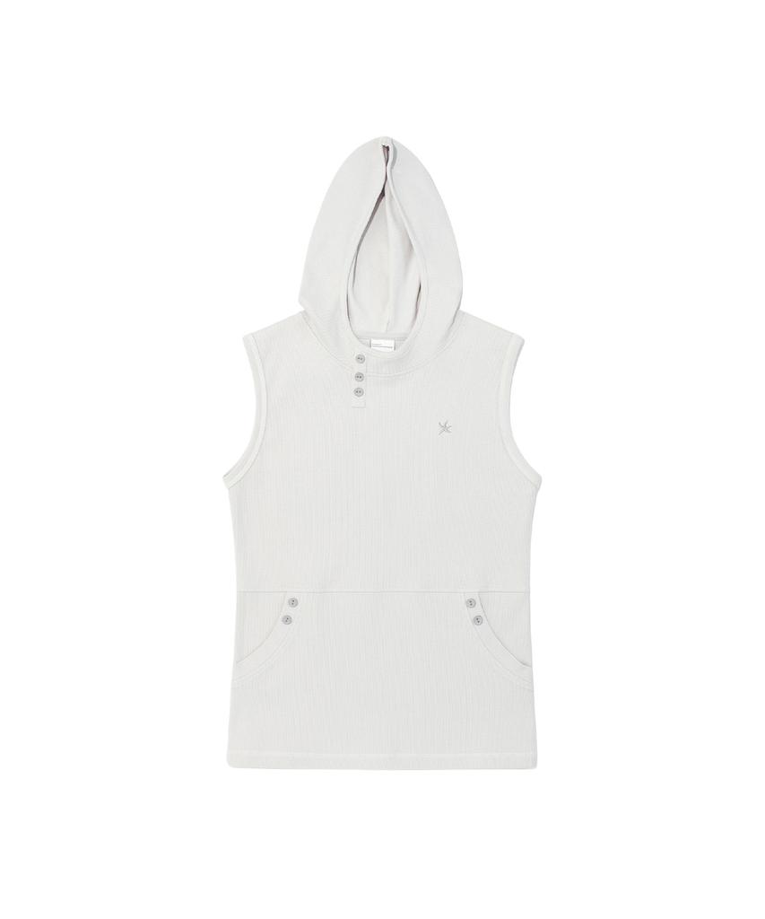 САМЫЙ ХОЛОДНЫЙ МОМЕНТ (W) Футболка с капюшоном и длинным рукавом Henley TCM (Светло-серый)