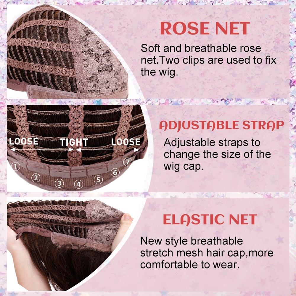 Long Straight Synthetic Wigs Brown Wig with Bangs for Women Natural Daily Cosplay Christmas Hair Heat Resista