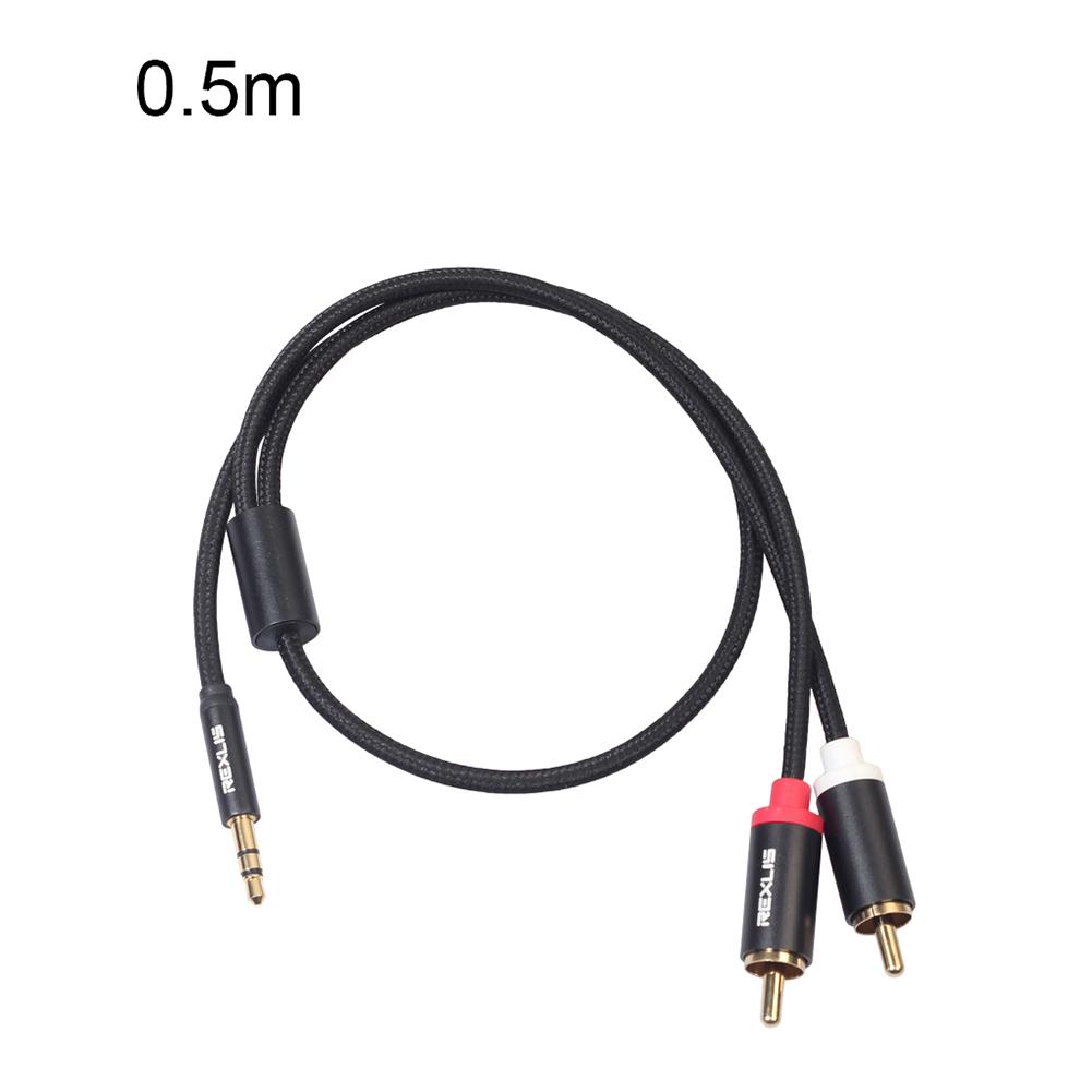 Мужской 3,5 мм 2RCA к мужскому стерео AUX аудиокабель адаптер шнура для динамика телефона