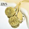 Straw Bag Charm Pendant Imitation Leather Artificial Hydrangea Ball Small Decorative Keychain with Adjustable Drawstring Bags Keys Backpacks Accessory