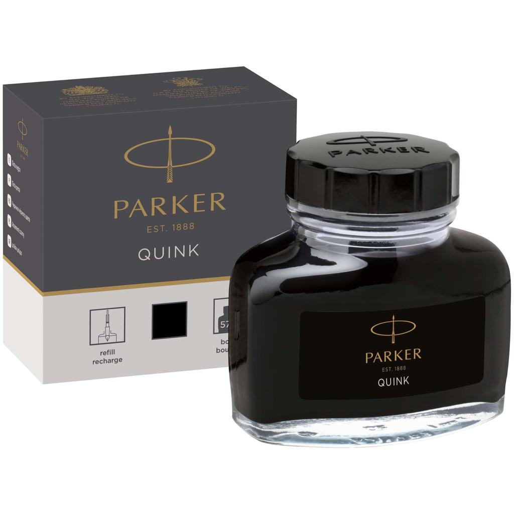 PARKER Чернила Quink Черные в бутылке S1162110 57мл Импортные (Подлинный продукт)
