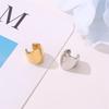 Fashion Ear Clip Simple Metal Polished Ear Bone Clip Punk Retro Wide Version Ear Pierced Earrings