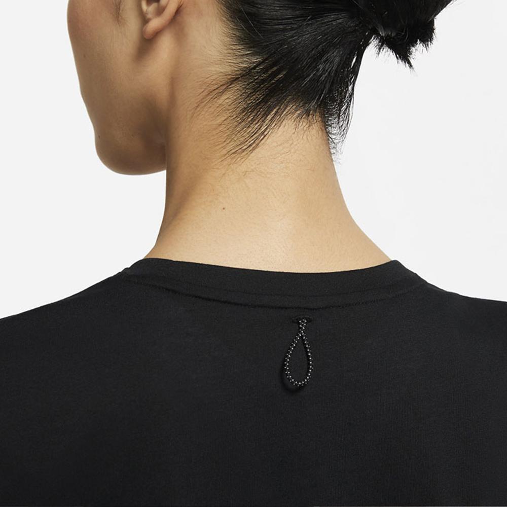 Nike Повседневная дышащая футболка с коротким рукавом и круглым вырезом, женские топы, черный DC4324-010