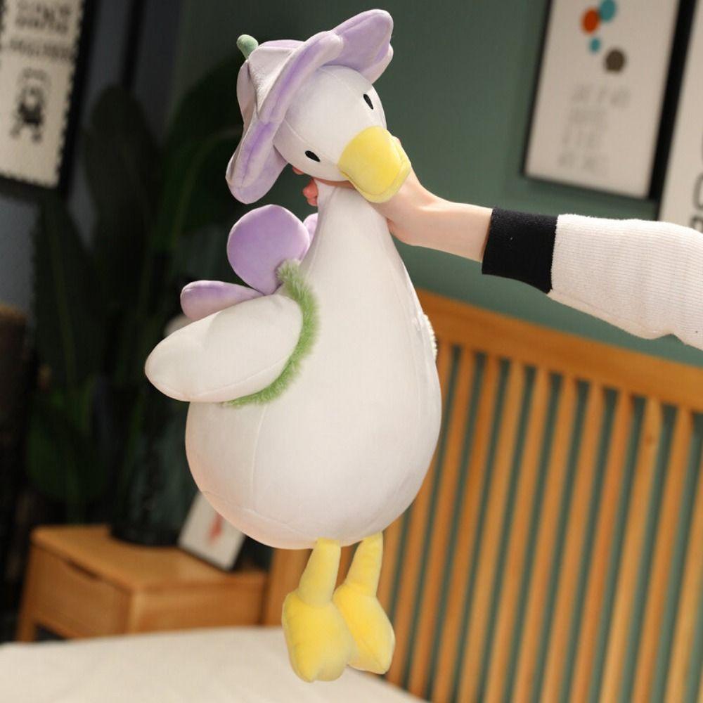Flower Hiking Duck Appease Doll PP Cotton Spring Outing Duck Stuffed Doll Children Gift
