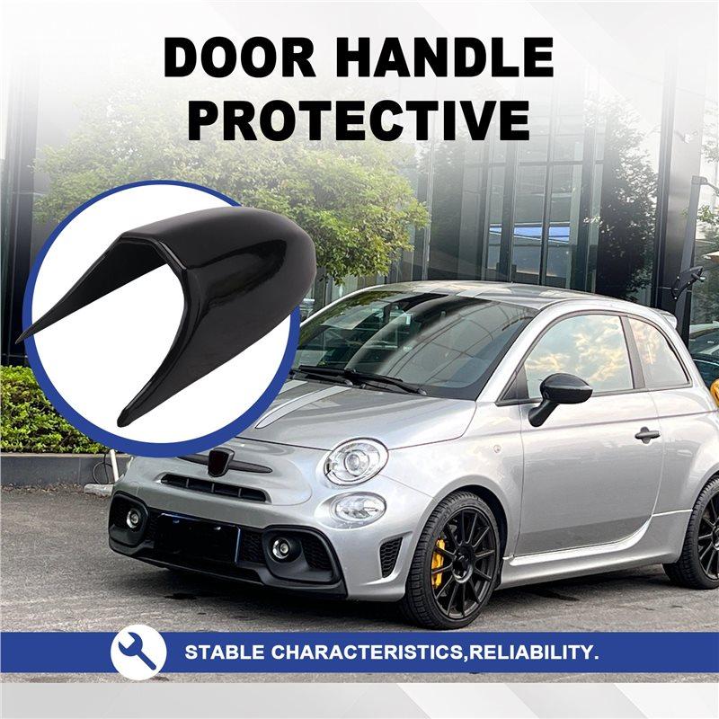 Protective Cover Exterior Door Handle Cover Trim For Fiat 500 Abarth 595 695 Car Side Door Handle