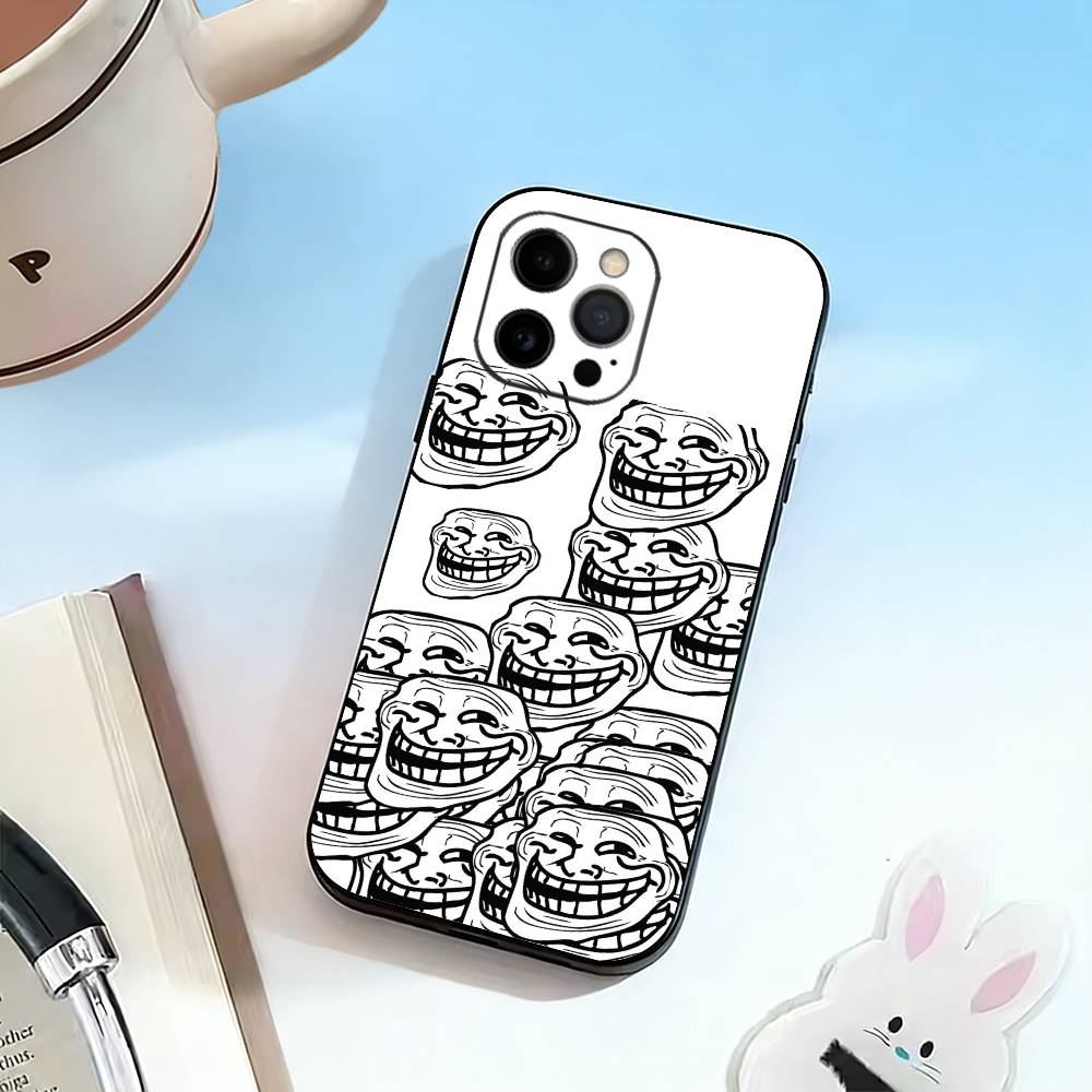 Комиксы Мемы Смешные T-Trollfaces Чехол для Телефона Силиконовый Мягкий Для IPhone 17 16 15 14 13 12 11 X XR Plus Pro Max Plus
