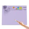 Kids Silicone Art Mat With Foldable Cup Brush Holder Color Dividers Water Resistant Heat-resistant Craft Mat
