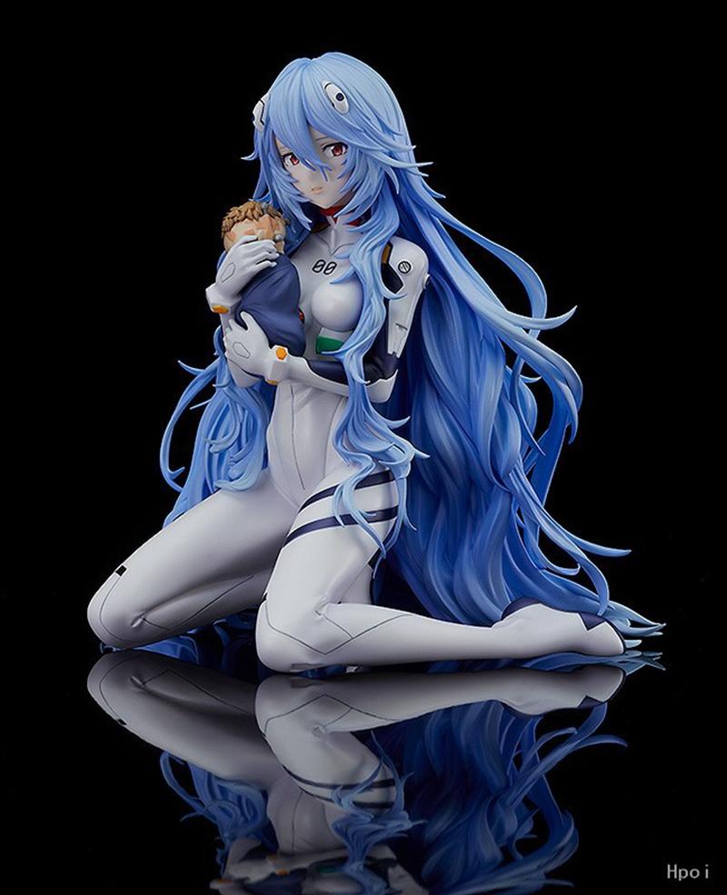 16 см Аниме Shin Evangelion Gekijouban Аянами Рей Фигурка 1/7 Длинные волосы Вер Сидящая Фигурка Игрушка Подарок Коллекция Фигурка Действия ПВХ