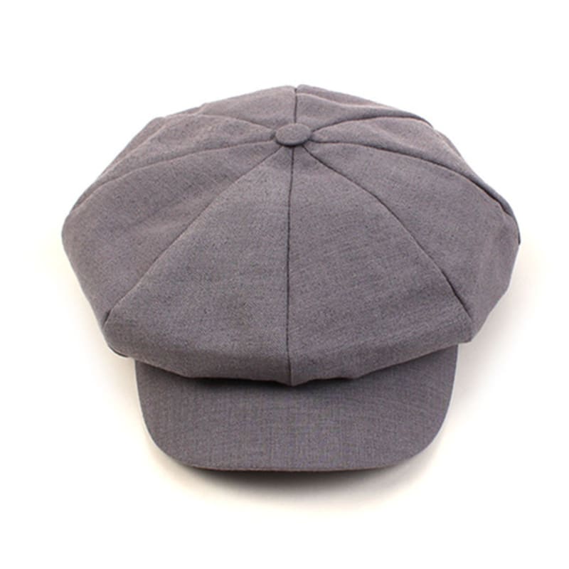 Universal chemistry Cool Gray Linen Newsboy Cap