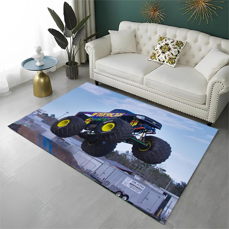 Мультяшный Монстр-Трак Monster Jam Нескользящий Ковер для Гостиной, Спальни, Игровой Комнаты, Коврик на Пол, Декор для Дома, Ковер в Детскую