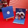 Merry Christmas Three-dimensional Greeting Cards with Envelope Santa Claus Snowman Laser Cut Xmas Happy New Year Greeting Cards