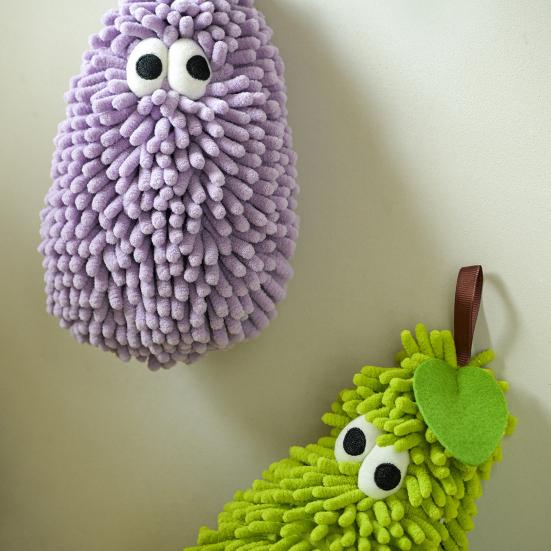 Yousheng Шениловое ручное полотенце Мягкие впитывающие полотенца из микрофибры Ванная комната Трехмерная форма фруктов Быстросохнущее ручное полотенце