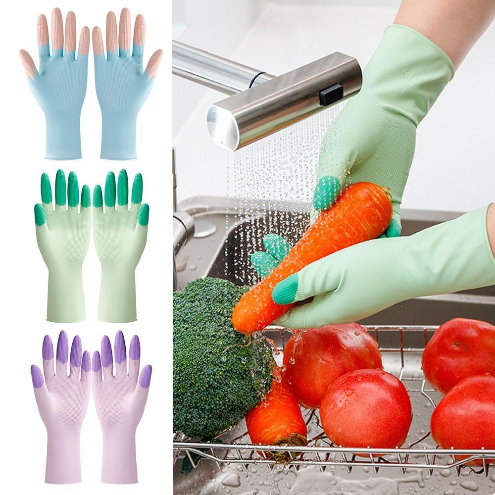 Утолщенные манжеты Перчатки для мытья посуды Удлиненные перчатки для домашней работы Подарки Резиновые латексные перчатки
