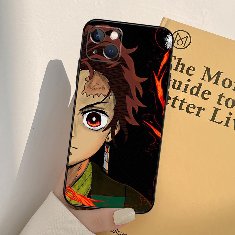 Чехол для телефона Anime Demon Slayer Tanjiro для iPhone 12 11 13 14 Pro Max X XR XS Max 7 8 Plus SE 2020 12 Mini 13 Mini Cover