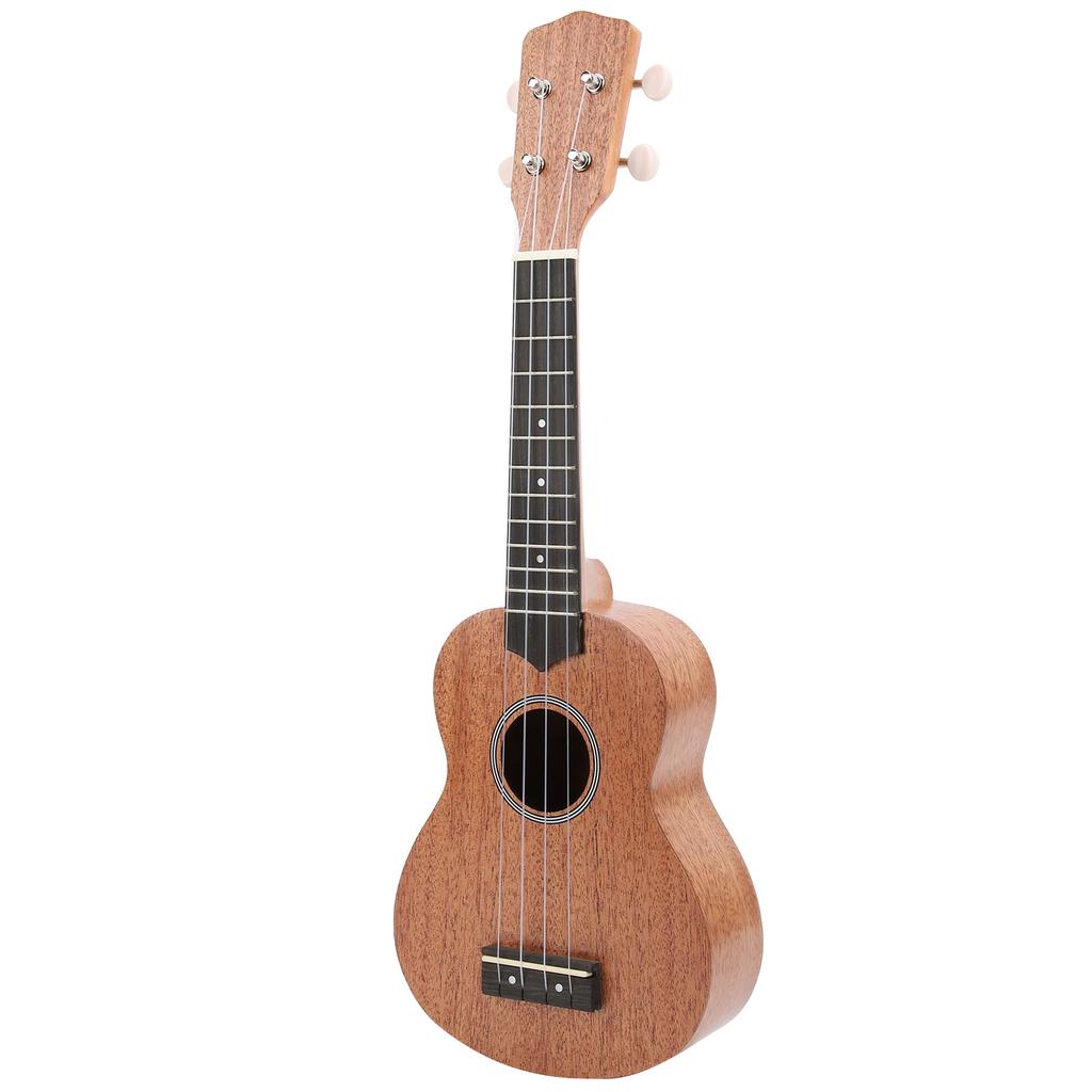Ukulele 21in Mahogany with Closed Knob Nylon Bag Musical Instrument for BeginnersNatural Color