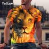 Футболка Streetwear Animal Lion 3D Printing, модная, с коротким рукавом, повседневная, забавная, классная футболка