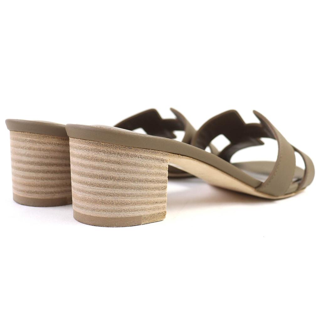 Great HERMES Mule Oazis sandals H logo leather leather Women 35 151215Z Used