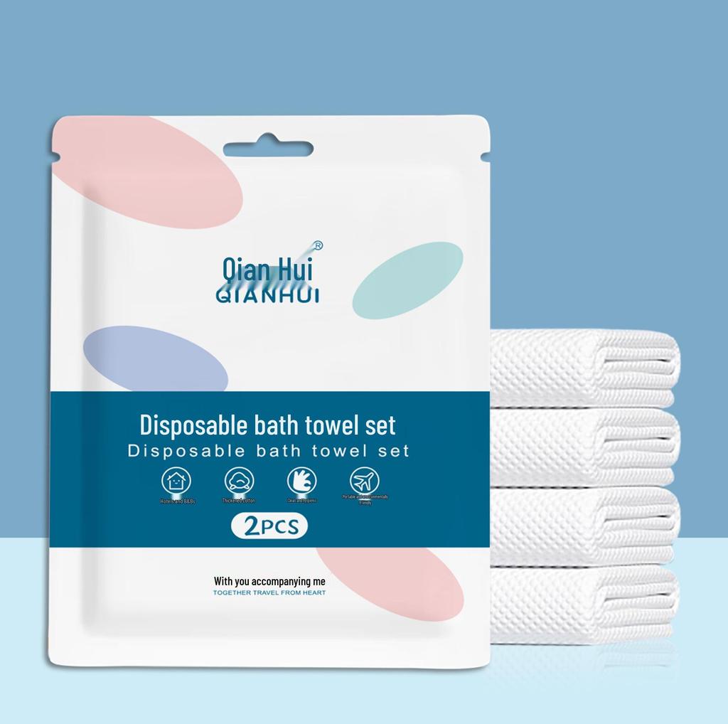 Compact Disposable Bath Towel - Thick, Portable, Foldable for Travel, Outdoor, Hotel, or Business Use
