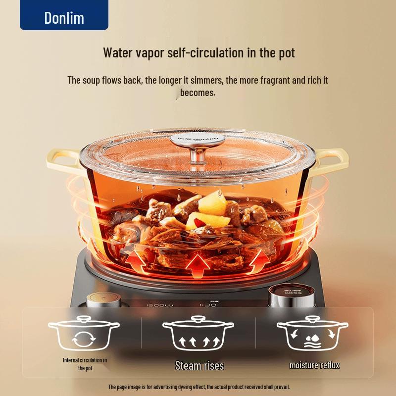 Donlim DL-1006 Chinese Cooker Accessory: Cast Iron Enamel Pot