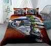Motorcycle Race Car Bedding Set Single Twin Double Queen King Cal King Size Bed Linen Set