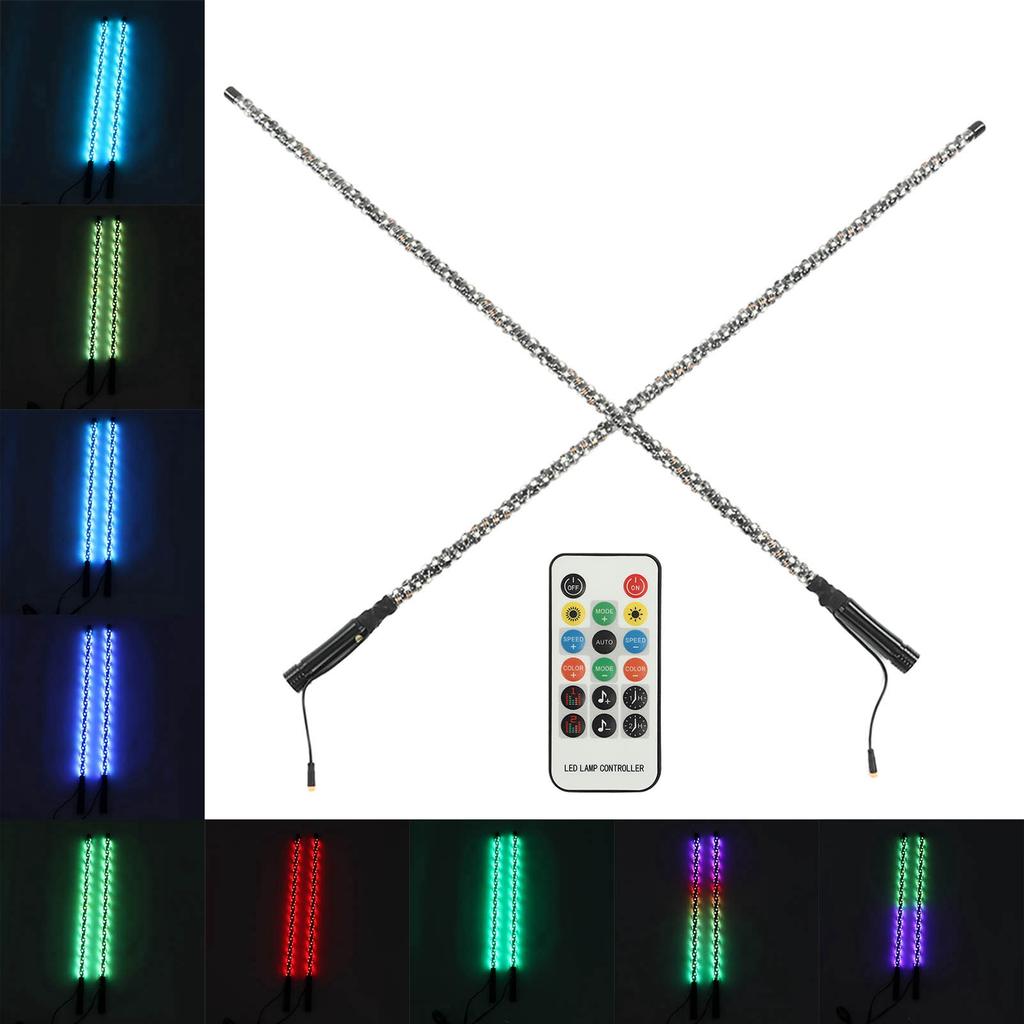 RGB LED-маячок с флагом, управление через приложение, 300 узоров, 366 режимов, 12 В, для UTV, квадроцикла, внедорожника, лодки