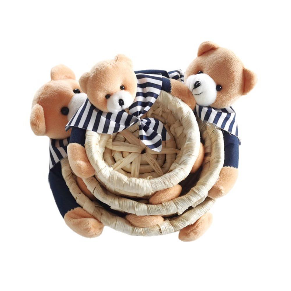 Stackable Woven Basket Handwoven Easter Rabbit Decoration Easter Bunny Storage Basket  Bedroom