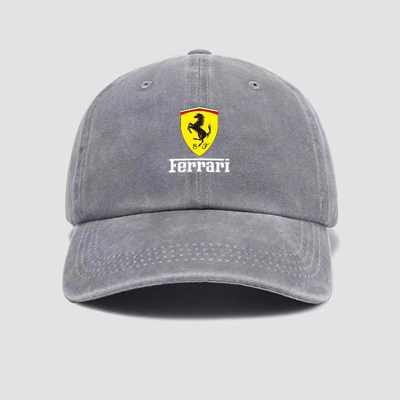 Регулируемая Бейсболка с Эмблемами Ferrari, Кепка для Активного Отдыха, Козырек от Солнца для Ferrari Roma 488 Portofino F8 F12 Spider SF90 Superfast