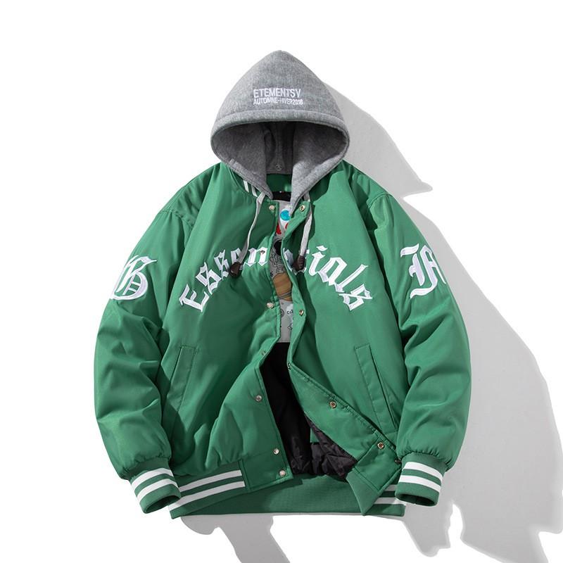 Mens Oversized Cotton Bomber Jacket Warm Thickened Streetwear Casual Outerwear Winter