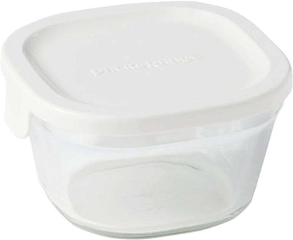 iwaki Набор контейнеров для хранения продуктов Rectangular Food Storage, 4 шт., Белый,