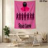 Squid Game print Pattern Home Decor Tapestry, Wall Hanging, Decorative RV Wall Cloth.ZGT0914327