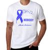In This Family Nobody Fights Alone Ataxia Awareness Feather Ribbon TShirt Festive Simple TShirt