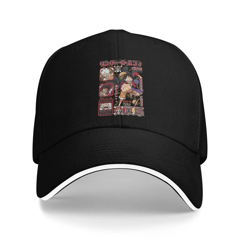 Fire Fist Ace Monkey D Luffy Baseball Cap Popular One Piece Anime Sandwich Hat for Men Women Adjustable Dad Hat Outdoor