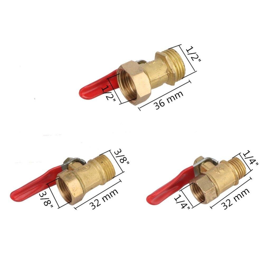 1/4 ''3/8'' 1/2 "папа и внутренняя резьба латунный шаровой клапан сельское хозяйство сад водопровод переключатель потока воды Waterstop разъем 1 шт.