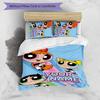 3pcs Powerpuff Cover Set - Personalized Name, HD Printed Bedding with 1 Cover and 2 Pillowcases - Perfect for Home Decor, Easy Care