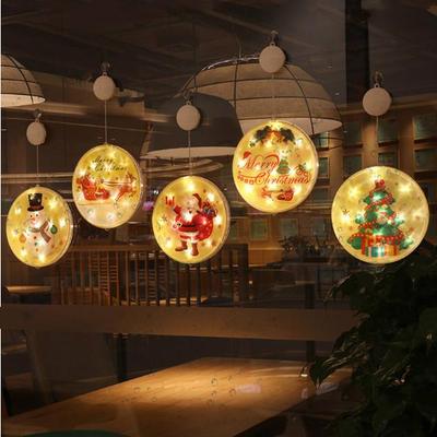 Рождественская вечеринка Декор Принадлежности Светодиодные огни Рождественское украшение для дома Праздничное украшение для окна Огни Батарейка
