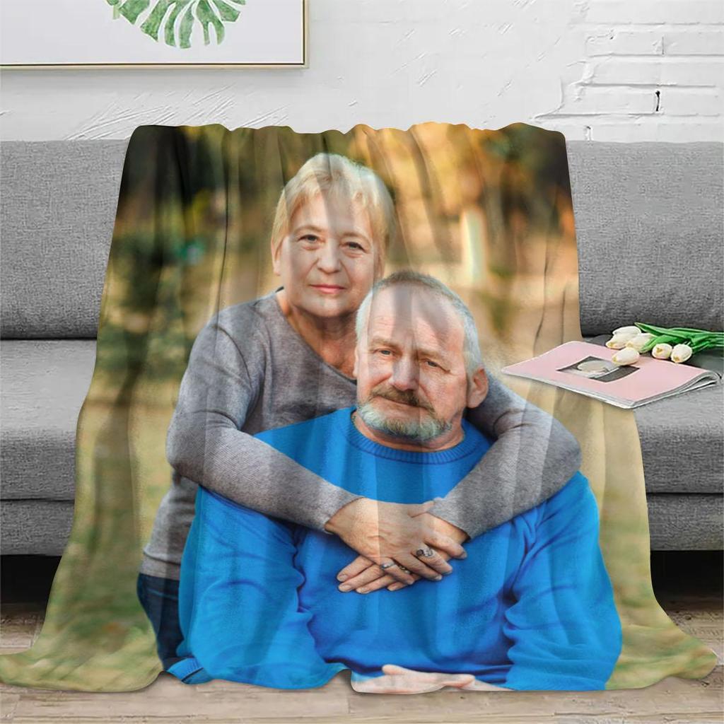 -  По,Печать HD,Уютное одеяло для бабушек, сестер, родителей, друзей, Подарок на День святого Валентина, Легкое, Мягкое, Всесезонное