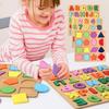 Toddlers Wooden Puzzle Board Alphabet Number Cognition Preschool ABC Learning Shape Matching Game Early Educational Jigsaw Puzzle Toy
