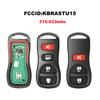 Jingyuqin 315/433MHZ 3/4 Buttons Car Entry Remote Key For Infiniti/Nissan Frontier Murano Armada Pathfinder 2002-2008 KBRASTU15